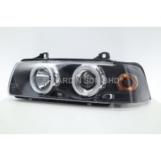 BMW E36 Black Projector Headlamp w Ring